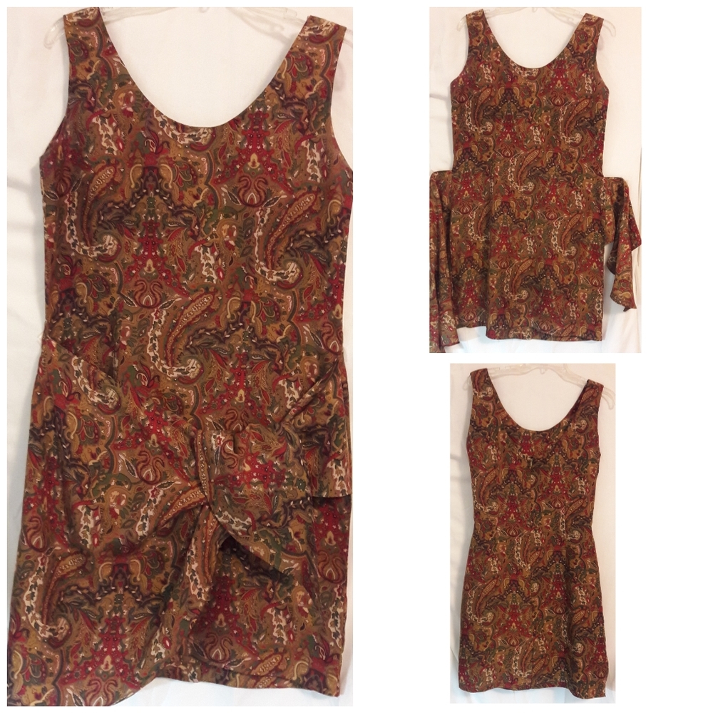 Vintage 100% silk dress